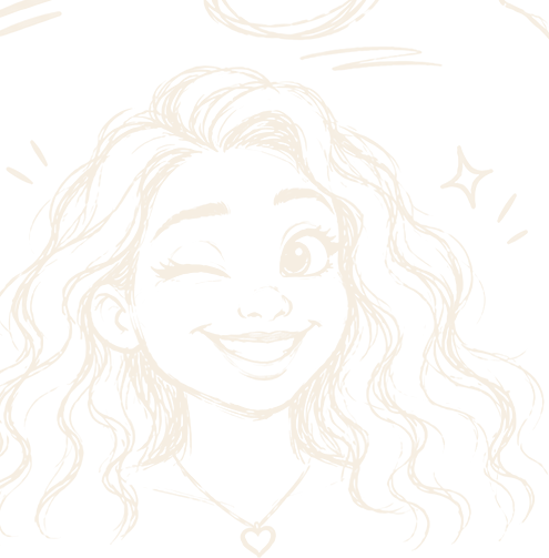 Hand-drawn Tiana, winking